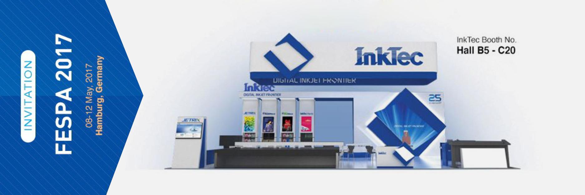 La Trend
S.r.l ha il piacere di invitarvi al Fespa 2017, Amburgo 8-12 maggio presso
lo stand InkTec (HALL..